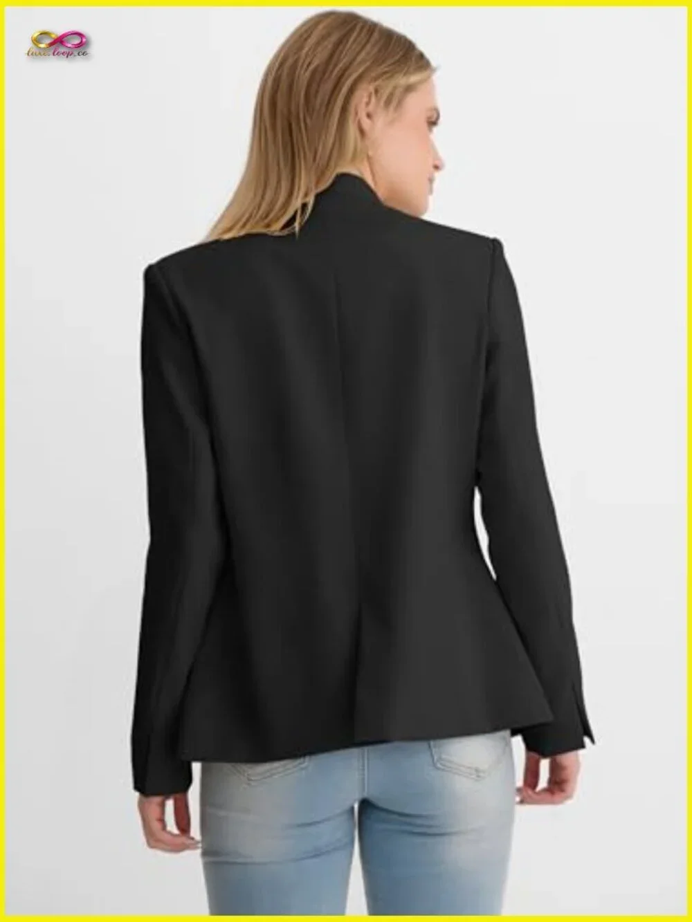 Classic Blazer Regular Fit Lapel Open Front Suit Jacket Business Casual Chic